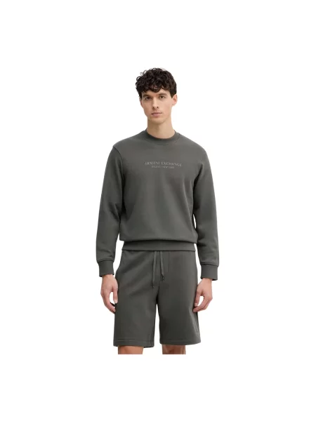 Bluza Armani Exchange z logo zielona