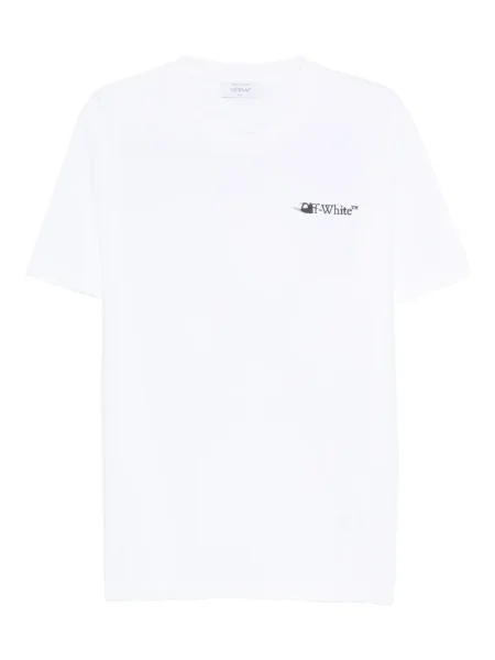 Тениска Off-white бродирана бяло
