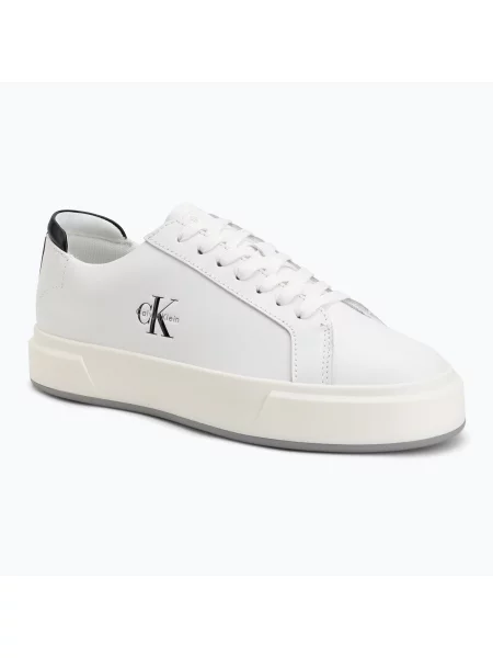 Încălțăminte pentru femei Calvin Klein Basket Cups Laceup Leather bright white/black alb