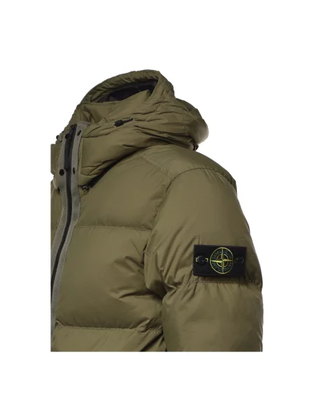 Kurtka puchowa Stone Island z kamieniami zielona