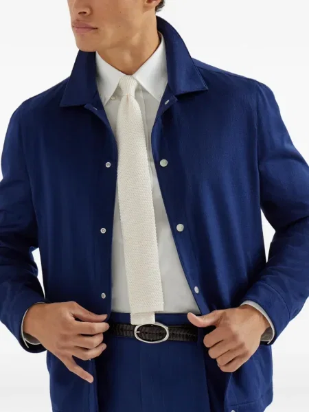 Фланелено яке Brunello Cucinelli синьо