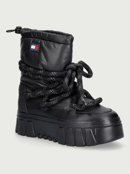Tommy Jeans TJW PLATFORM SNOWBOOT WL snehule dámske čierna
