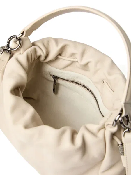 Кожена чанта тип bucket Brunello Cucinelli