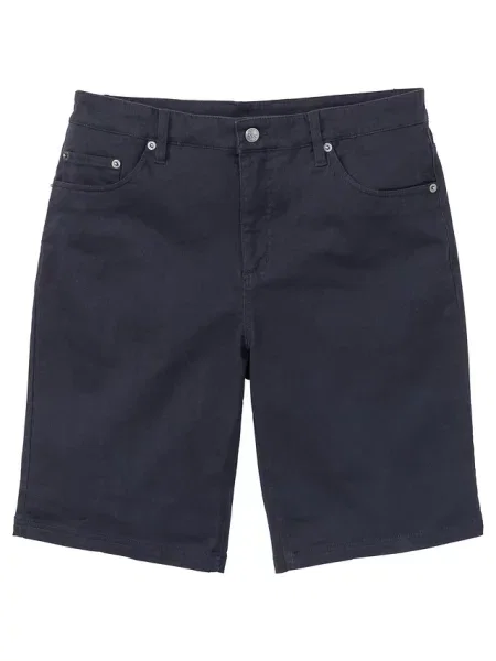 Bermudy ze stretchem classic fit niebieskie