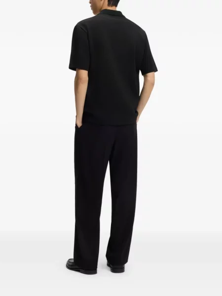 Tricou polo Hugo cu autograf negru