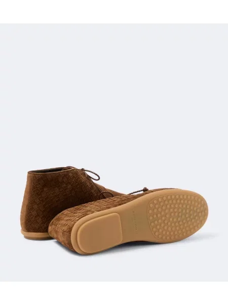 Gležnjarji desert boot Bottega Veneta iz semiša rjava