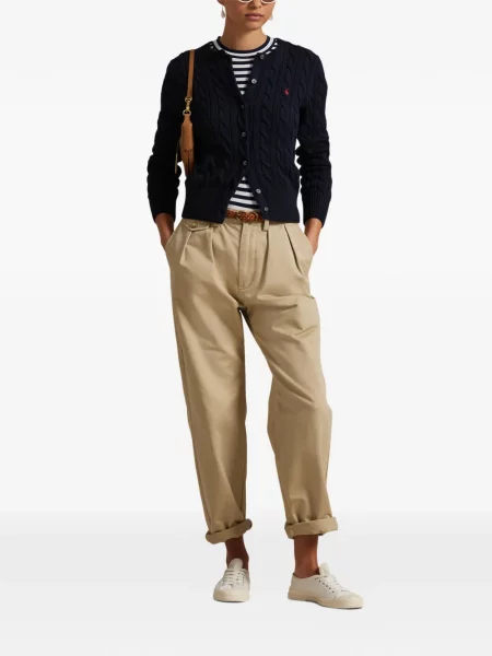 Fleece πουλόβερ Polo Ralph Lauren με αυτόγραφο πορτοκαλί