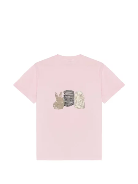 Tricou Ganni cu imagine roz