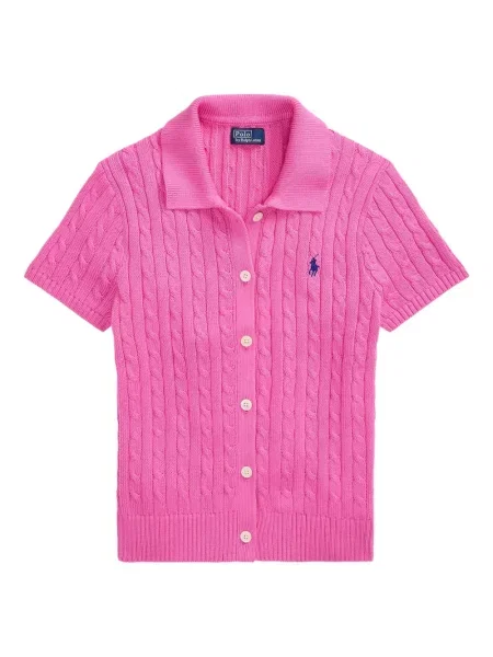 Căciulă Polo Ralph Lauren cu broderie cu dungi cowboy roșu