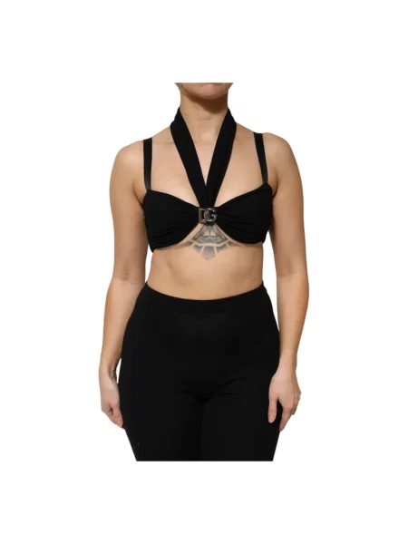 Top Dolce And Gabbana o skróconej długości czarny