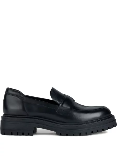 Pantofi loafer Geox cu platformă cu bretele negru