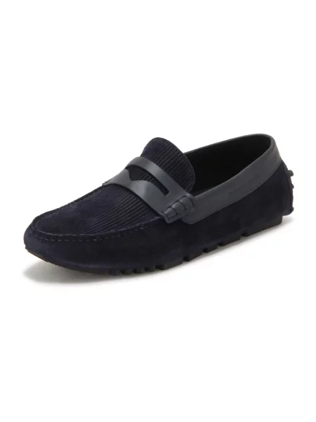 Półbuty Emporio Armani zamszowe niebieskie