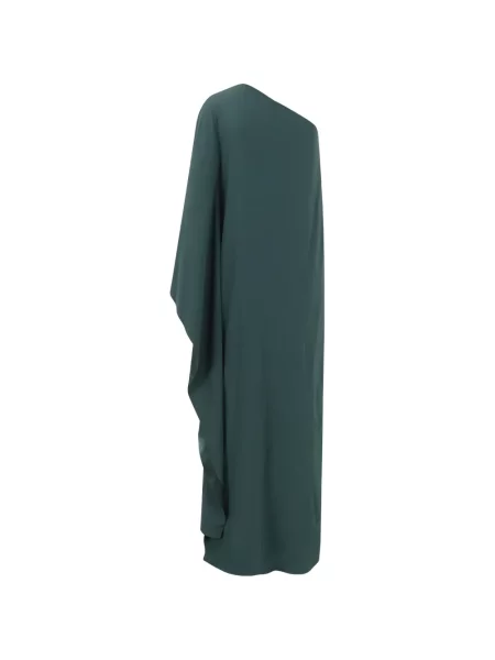 Rochie midi Gianluca Capannolo drapată cu un umăr gol verde