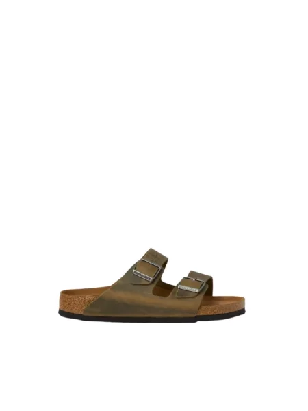 Klapki BIRKENSTOCK Arizona SFB LEOI Narrow faded khaki brązowe