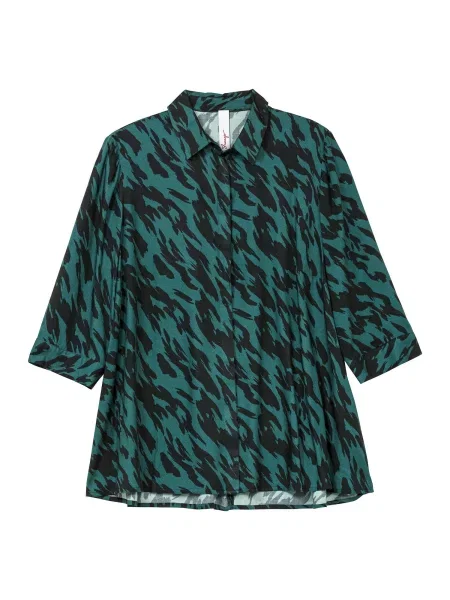 SHEEGO Bluză verde petrol negru