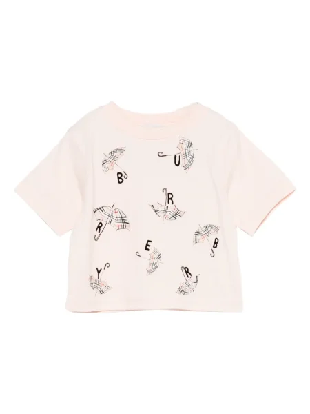 Top dziecięcy Burberry różowy
