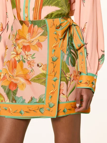 Farm Rio Zavinovací Sukně Birds lososová / oranžová zelená