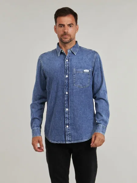 Casual košeľa Calvin Klein Jeans modrá