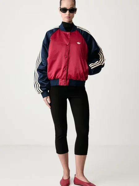Adidas Originals яке бомбър дамско Satin SST Bomber червено