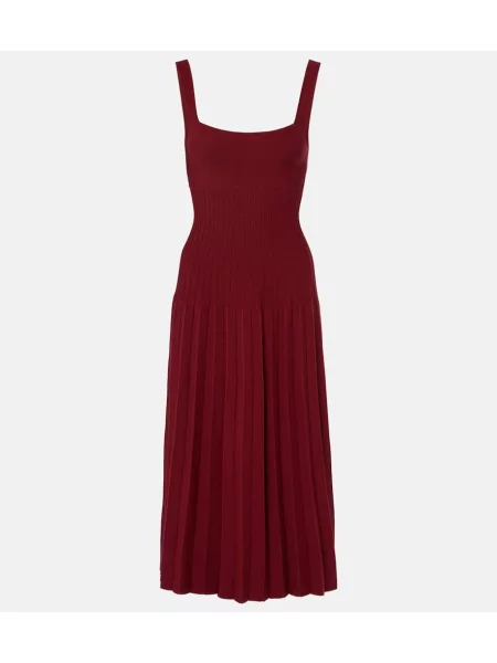 Rochie maxi Staud de catifea de costum roșu