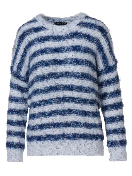 KOROSHI Pulover albastru închis / amestacat alb