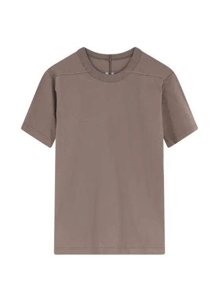 Žebrované tričko Rick Owens s kulatým výstřihem šedé