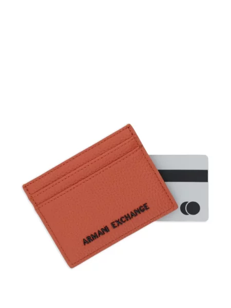 Pénztárca Armani Exchange autogrammal narancsszínű