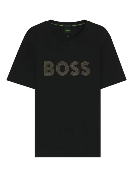 Tricou Boss cu autograf negru