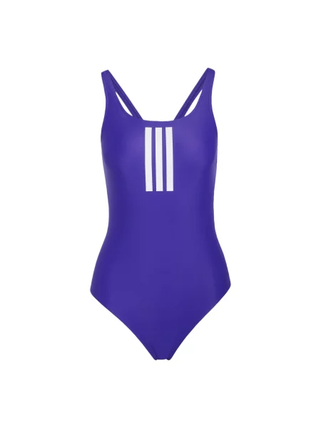 ADIDAS PERFORMANCE Αθλητικό ολόσωμο μαγιό V-Back μπλε βιολετί λευκό