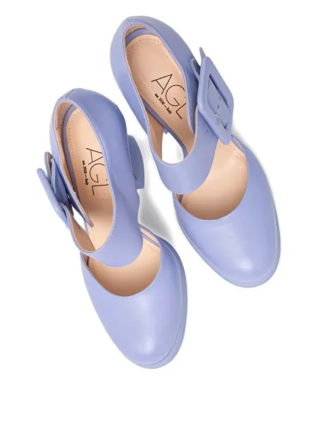 Pantofi cu toc Agl cu platformă cu cataramă violet