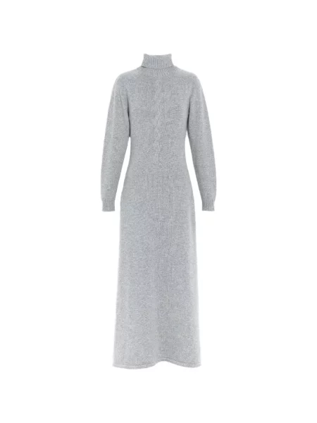 Rochie maxi Barrie tricotate gri