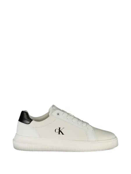 Sneakerși Calvin Klein cu autograf alb