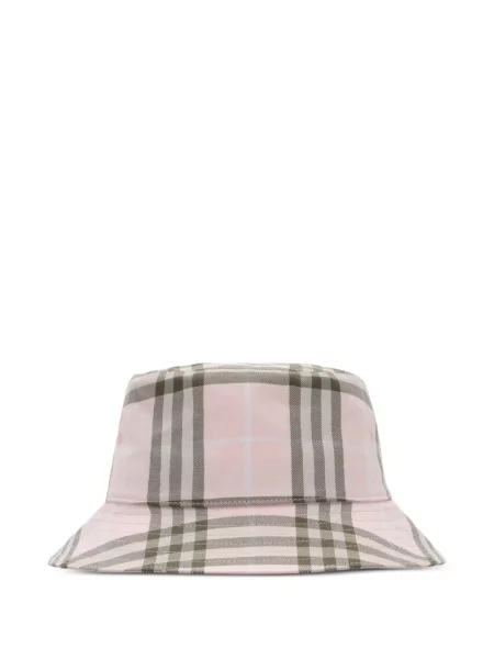 Pălărie bucket Burberry în carouri roz