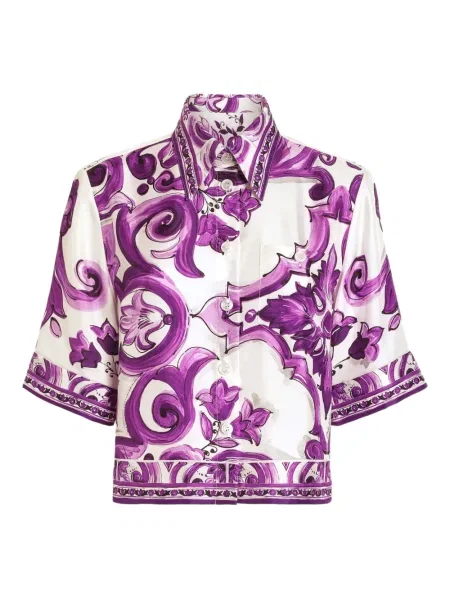 Cămașă Dolce & Gabbana cu imagine violet
