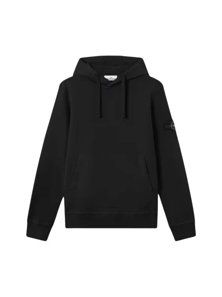 Bluza z kapturem Stone Island z kapturem z kamieniami czarna