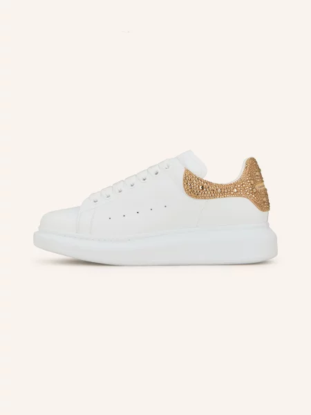 Mcqueen Sneakersy Z Ozdobnymi Kamykami weiss białe