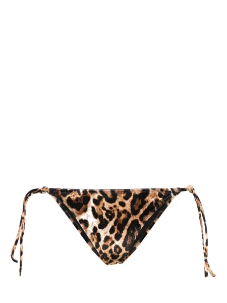 Bikini Vetements din velur cu imagine cu model leopard maro