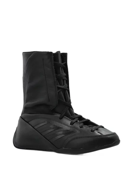 Sală de gimnastică lung sutien Adidas din piele negru