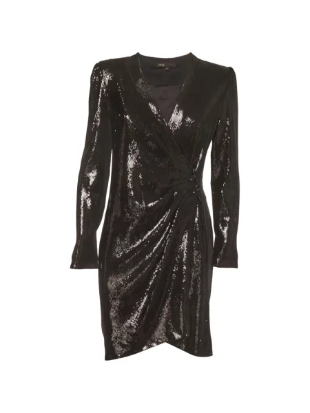 Rochie mini Maje cu paiete plic negru