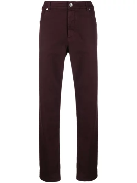 Blugi drepți Brunello Cucinelli roșu