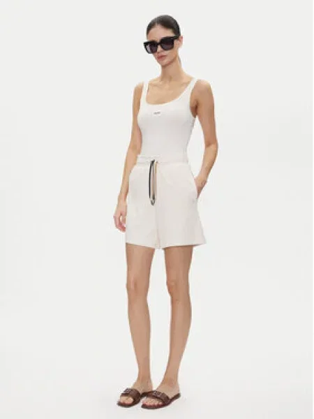 BOSS Pyžamové šortky Cp Stripe_Shorts Écru