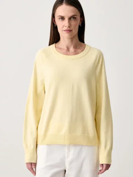Marc O'Polo sweter z bawełną żółty