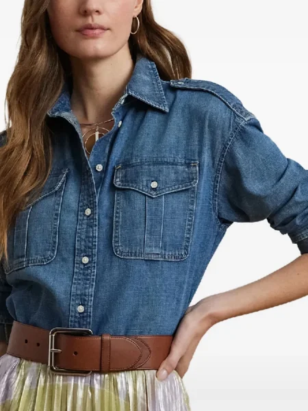 Cămașă Lauren Ralph Lauren albastru