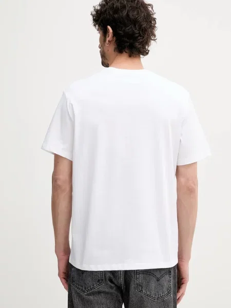 Calvin Klein Jeans Majica Hero Monologo Regular Fit bela