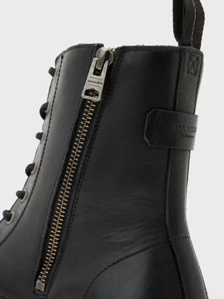 Кожаные ботинки Allsaints черные