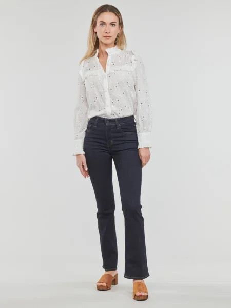Džínsy so strihom ku čižmám Levi's s vysokým pásom modrá