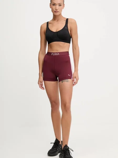Шорти для тренувань Puma однотонні середня посадка бордовий