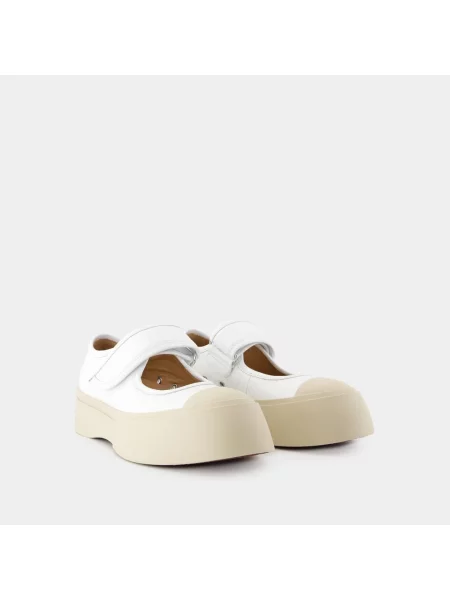 Sneakersy Marni skórzane białe
