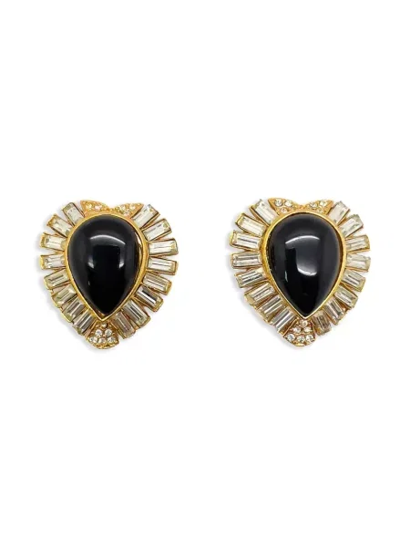 Cercei Jennifer Gibson Jewellery cu motiv cu inimi auriu