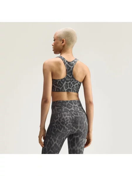 Biustonosz treningowy z nadrukiem i średnim wsparciem adidas by Stella McCartney PrimeLiftImpact szary